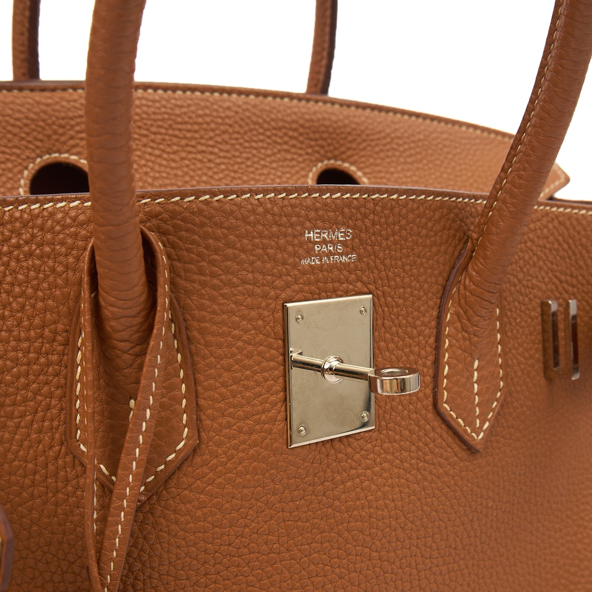 Hermes Tote Birkin 30 in Gold, Togo Leather