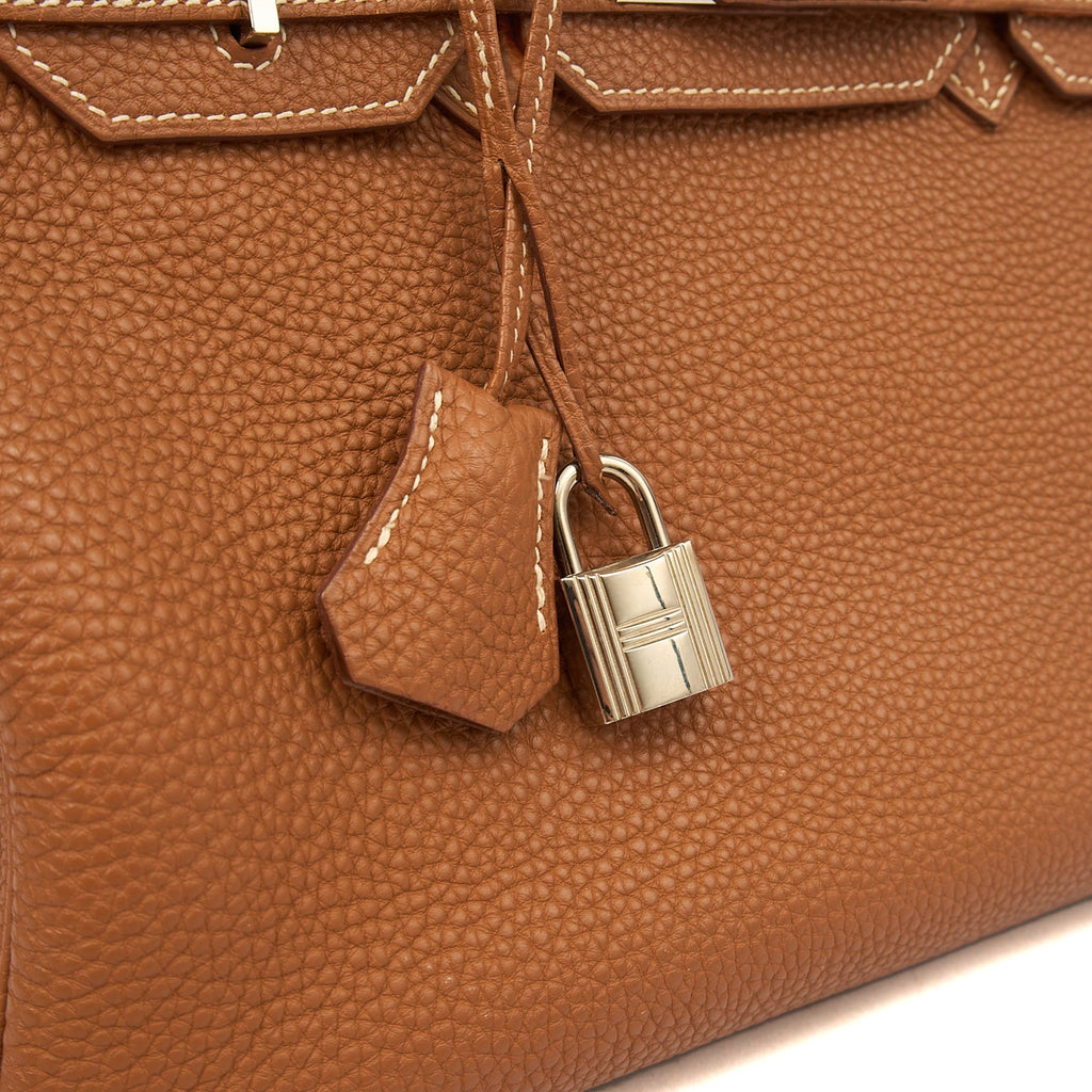 Hermes Tote Birkin 30 in Gold, Togo Leather