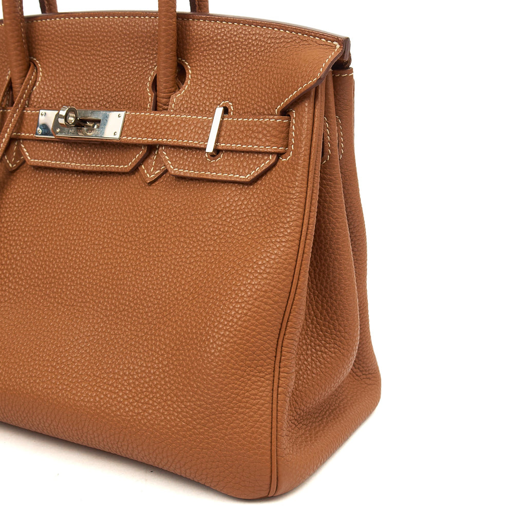 Hermes Tote Birkin 30 in Gold, Togo Leather