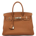 Hermes Tote Birkin 30 in Gold, Togo Leather