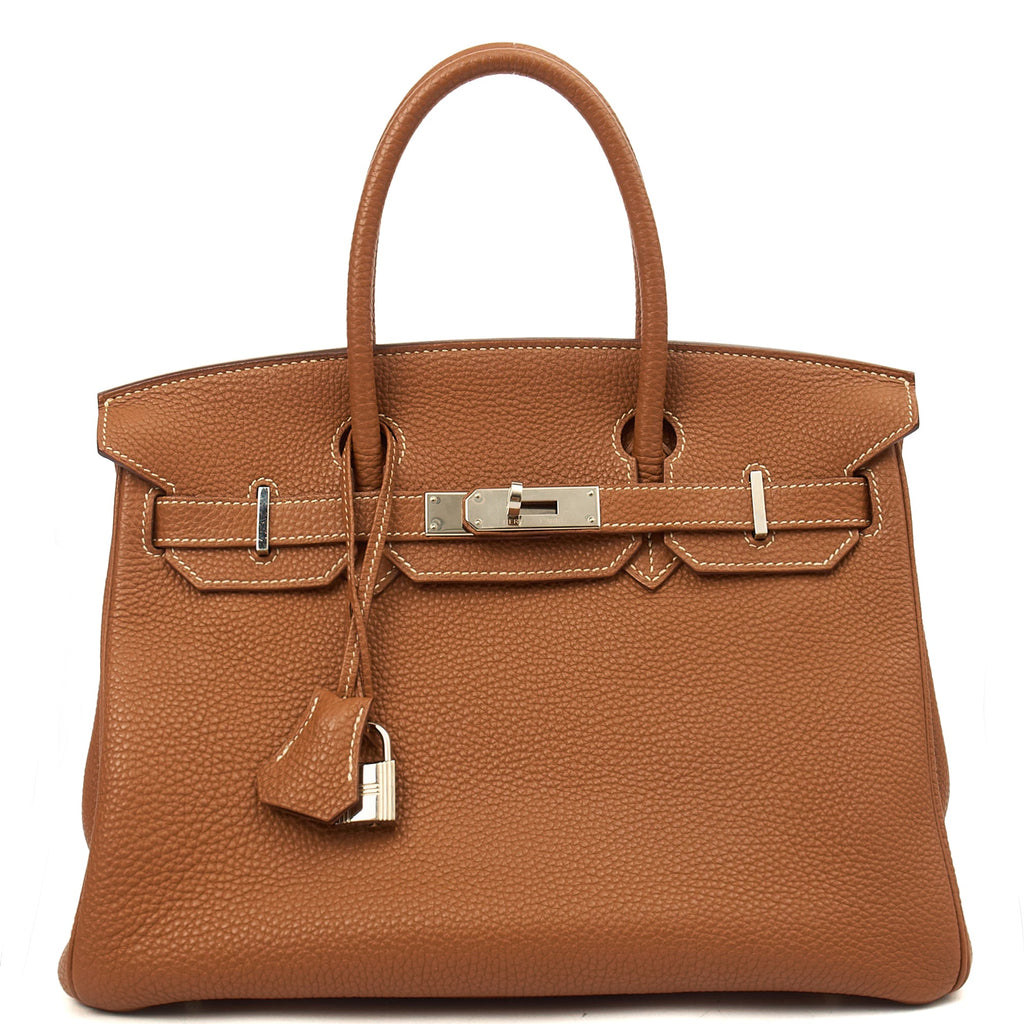 Hermes Tote Birkin 30 in Gold, Togo Leather