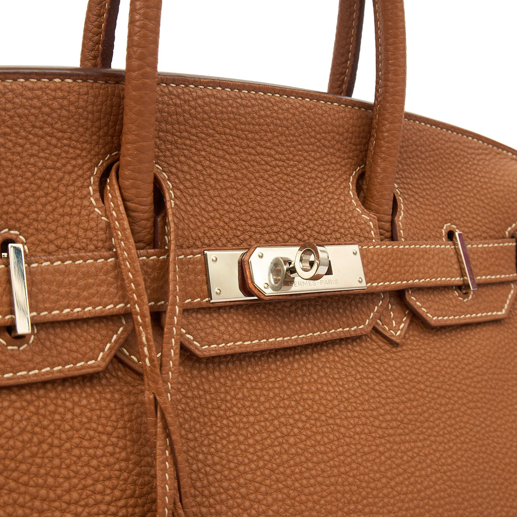 Hermes Tote Birkin 30 in Gold, Togo Leather