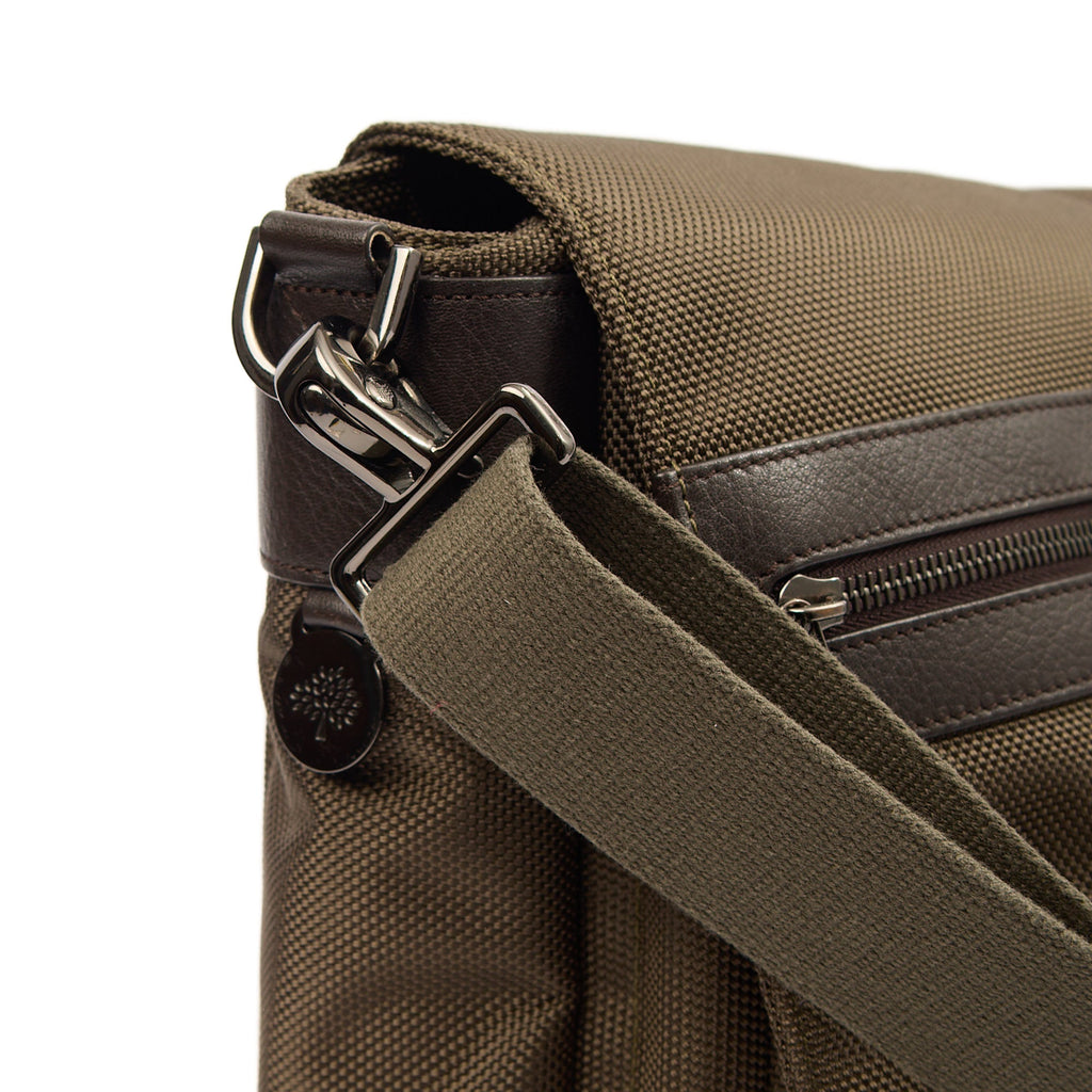 Mulberry Satchel Messenger in Green, Fabric