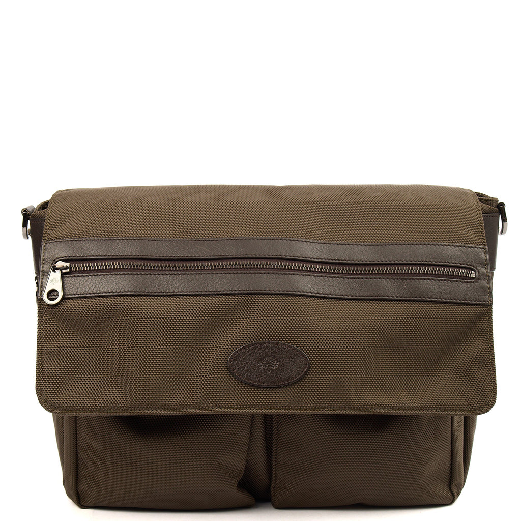 Mulberry Satchel Messenger in Green, Fabric