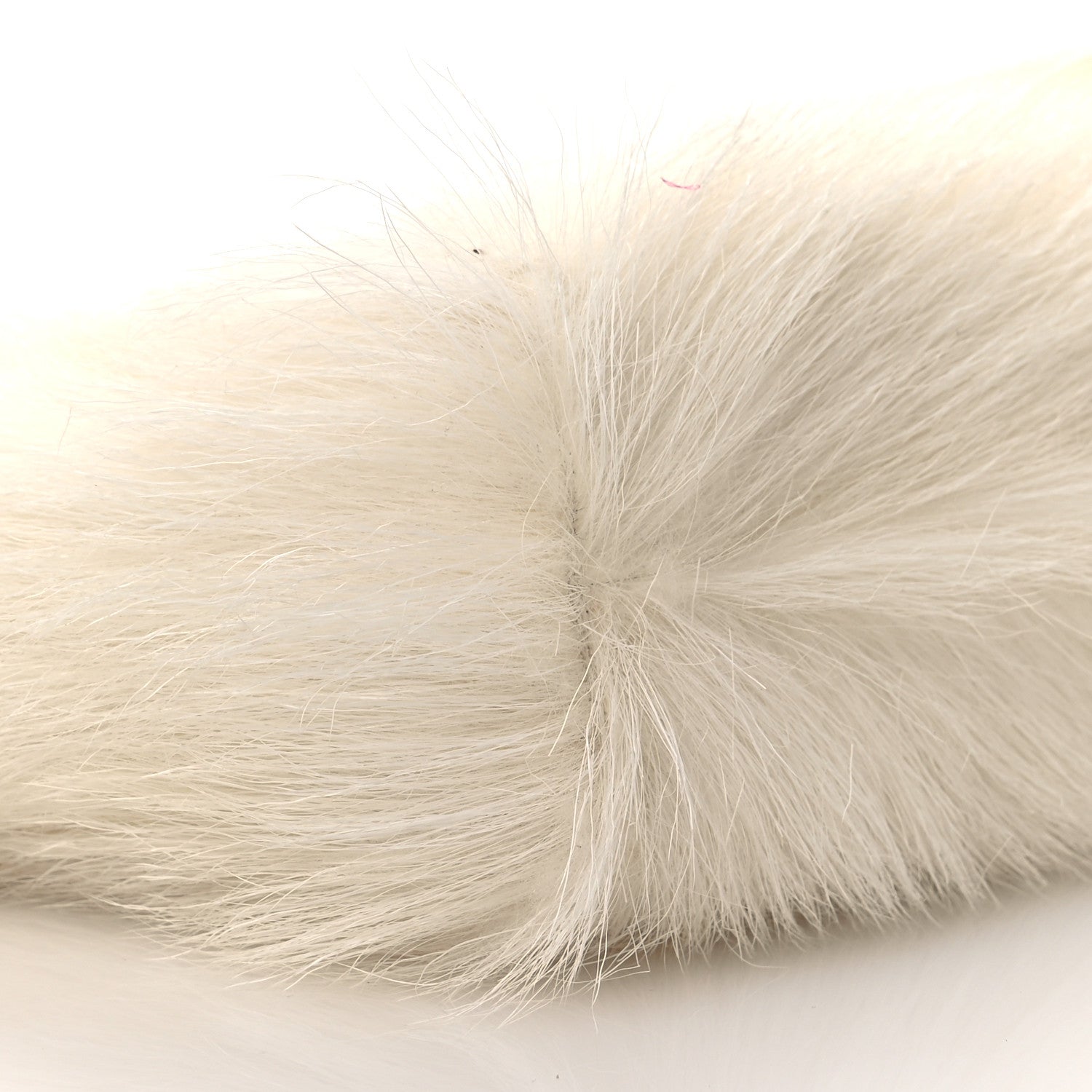 Faux Fur XS Lock Antigona Shoulder Bag White