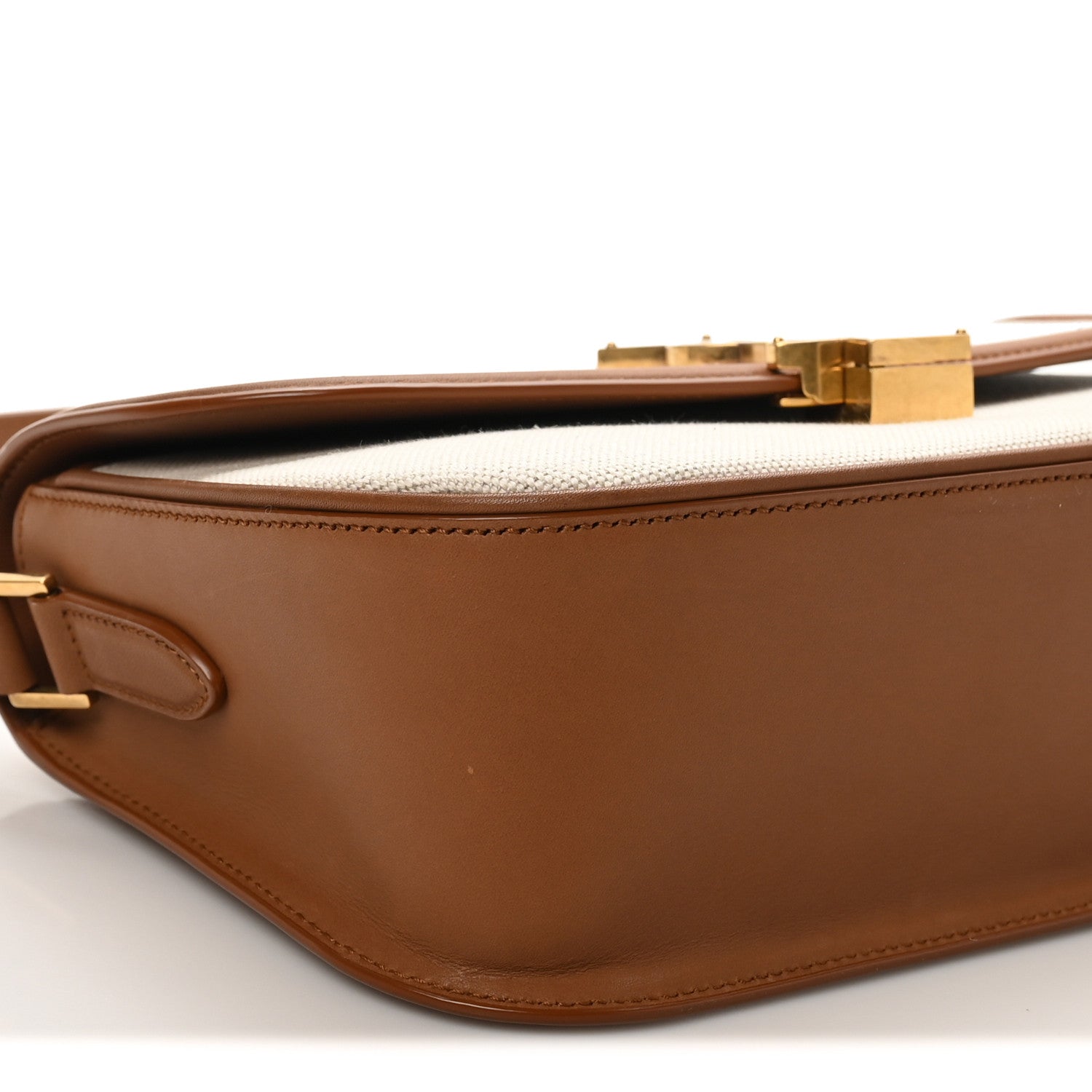 Linen Calfskin Monogram Small Solferino Satchel Greggio Brick