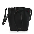 Vegetable Tanned Calfskin Mini Bucket Bag Black Dolly