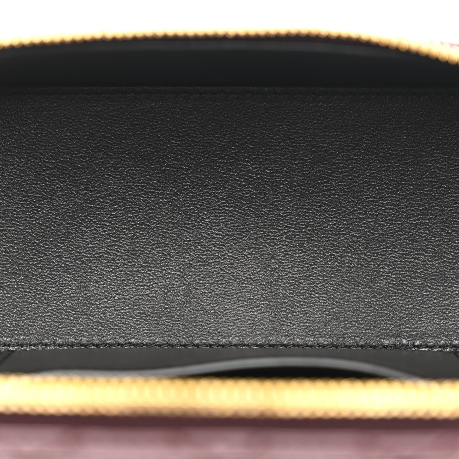 Lambskin Quilted Mini Gaby Vanity Case  Rouge Cabernet