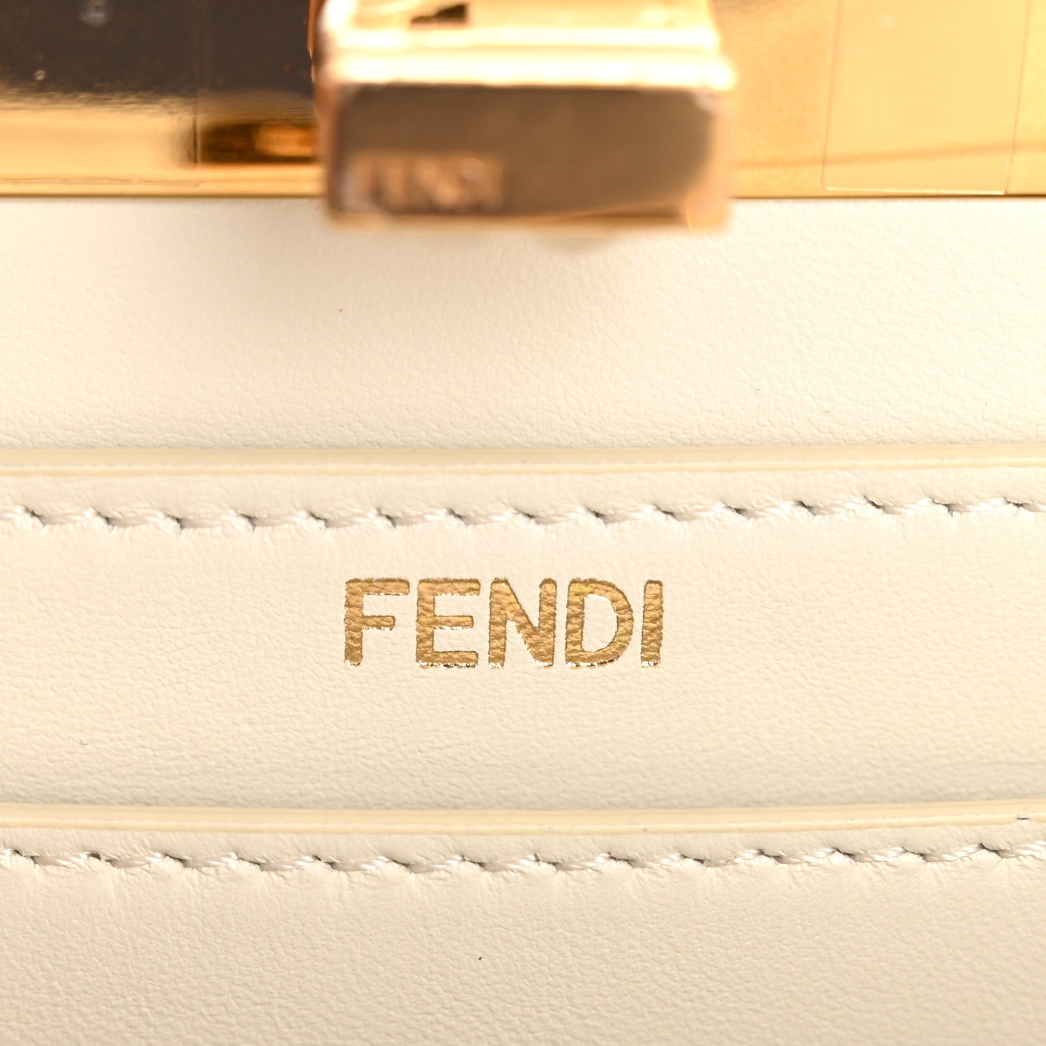 Curly Shearling Shiny Nappa Petite Peekaboo I SEE U Satchel White