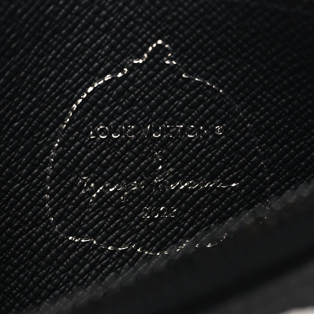 LV X YK Monogram Eclipse Taiga Coin  Holder