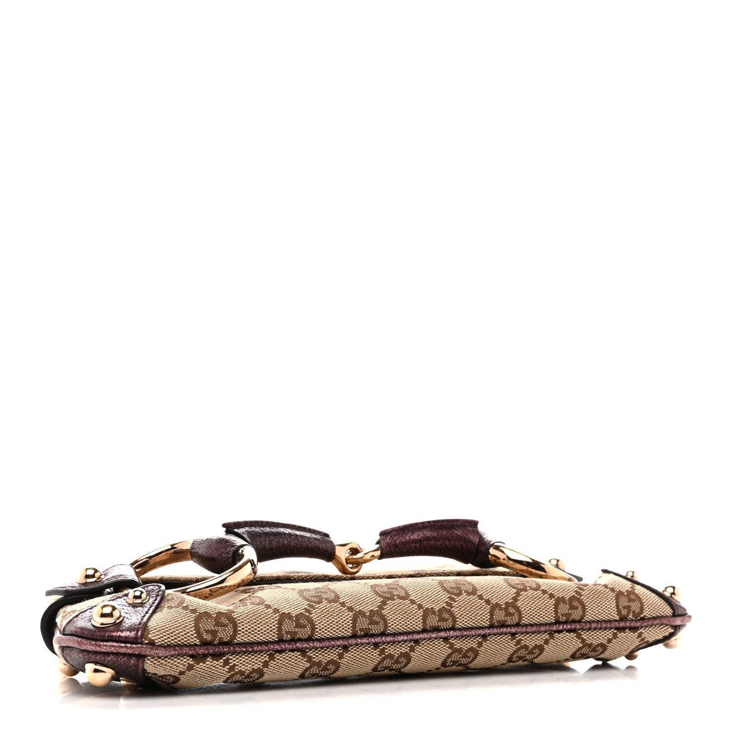 Monogram Small Horsebit Chain Clutch Purple