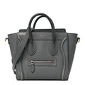 Drummed Calfskin Nano Luggage Kohl