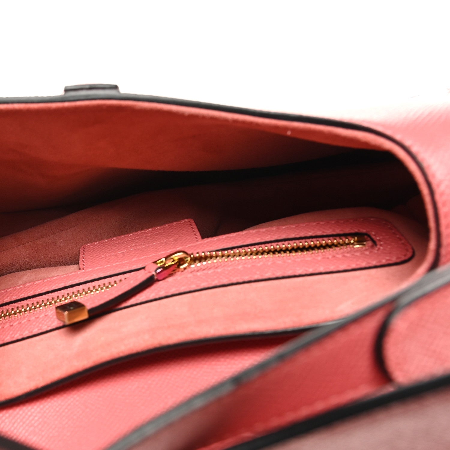 Grained Calfskin Saddle Bag Pink