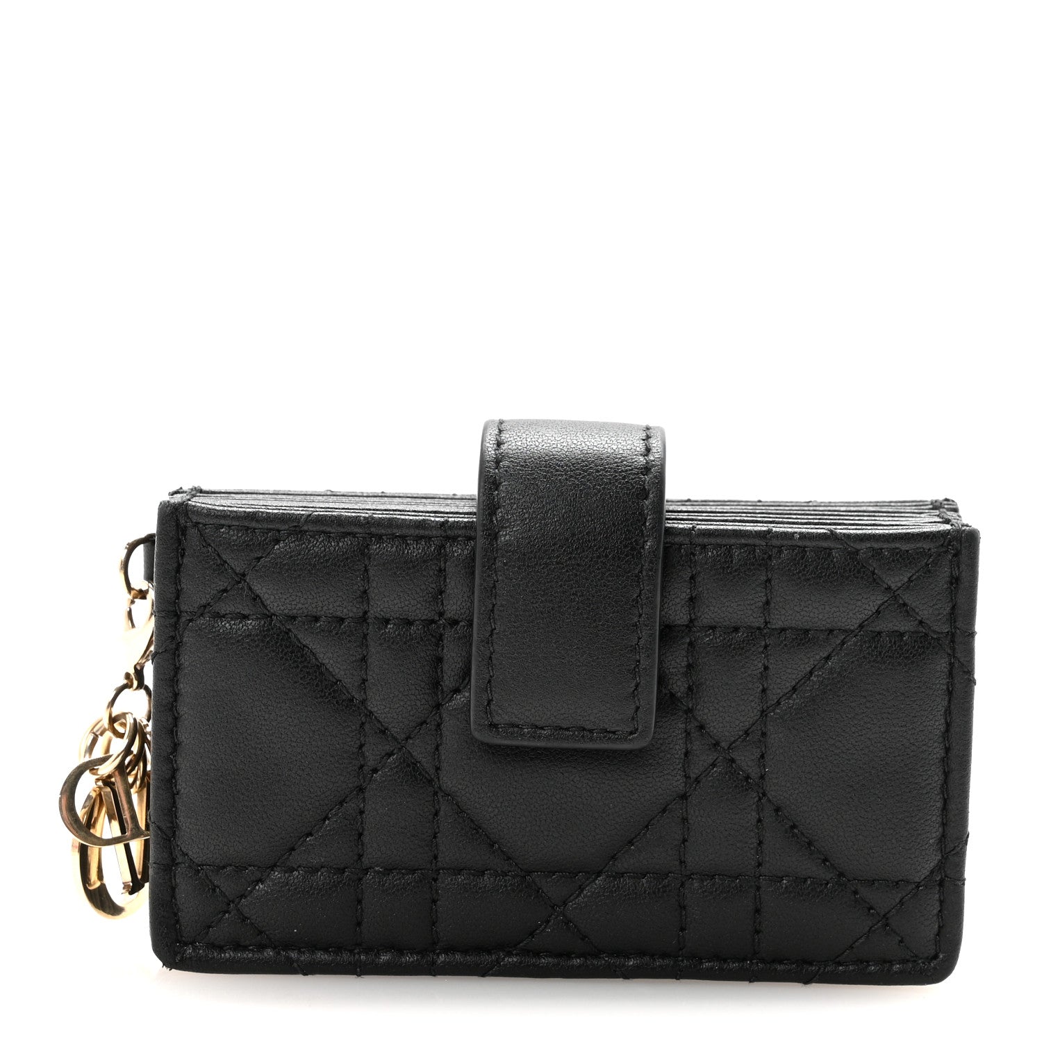 Lambskin Cannage Lady Dior Jasmine 5-Gusset  Holder Black