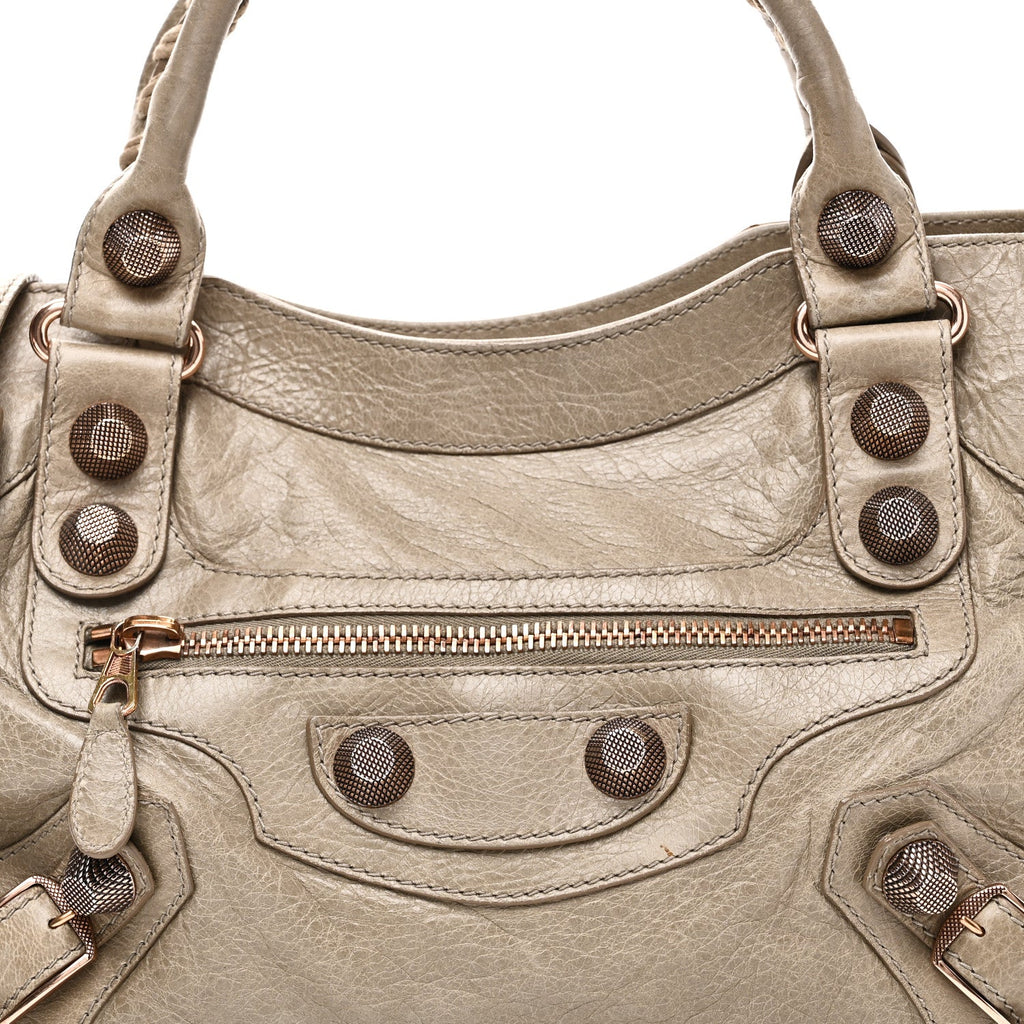 Agneau Giant 21 Rose Gold Hardware City Papyrus