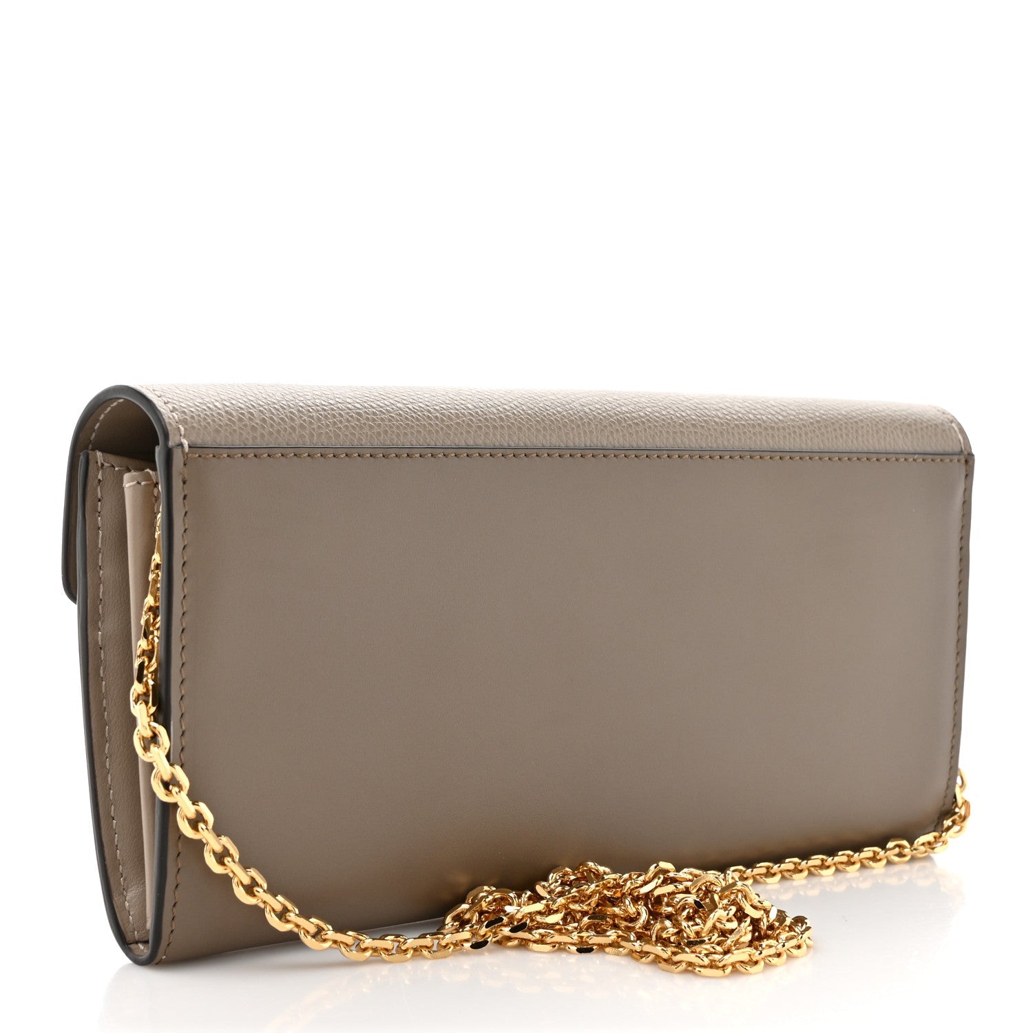 Vitello King Cruise FF Diamonds Continental Envelope Wallet On Chain Truffle Dove