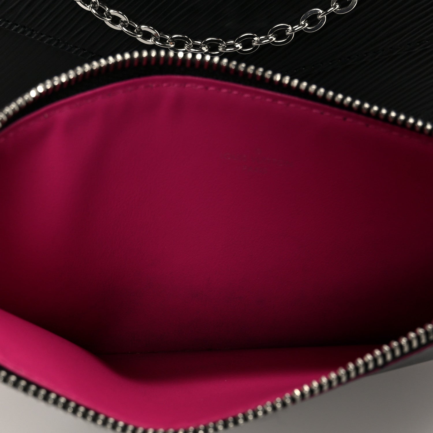 Epi Pochette Felicie Black Hot Pink