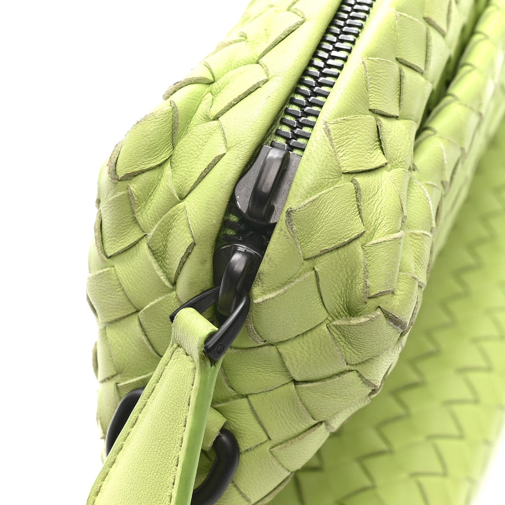Nappa Intrecciato Small Camera Bag Acid Kiwi