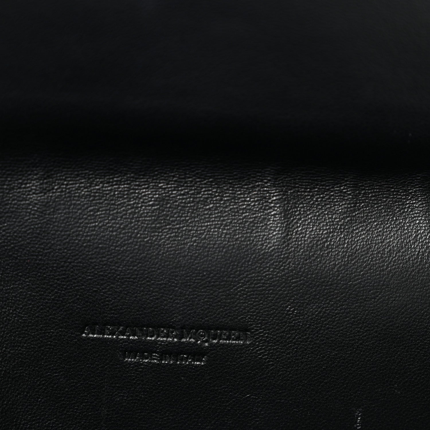 Calfskin Studded Skull Envelope Clutch Black