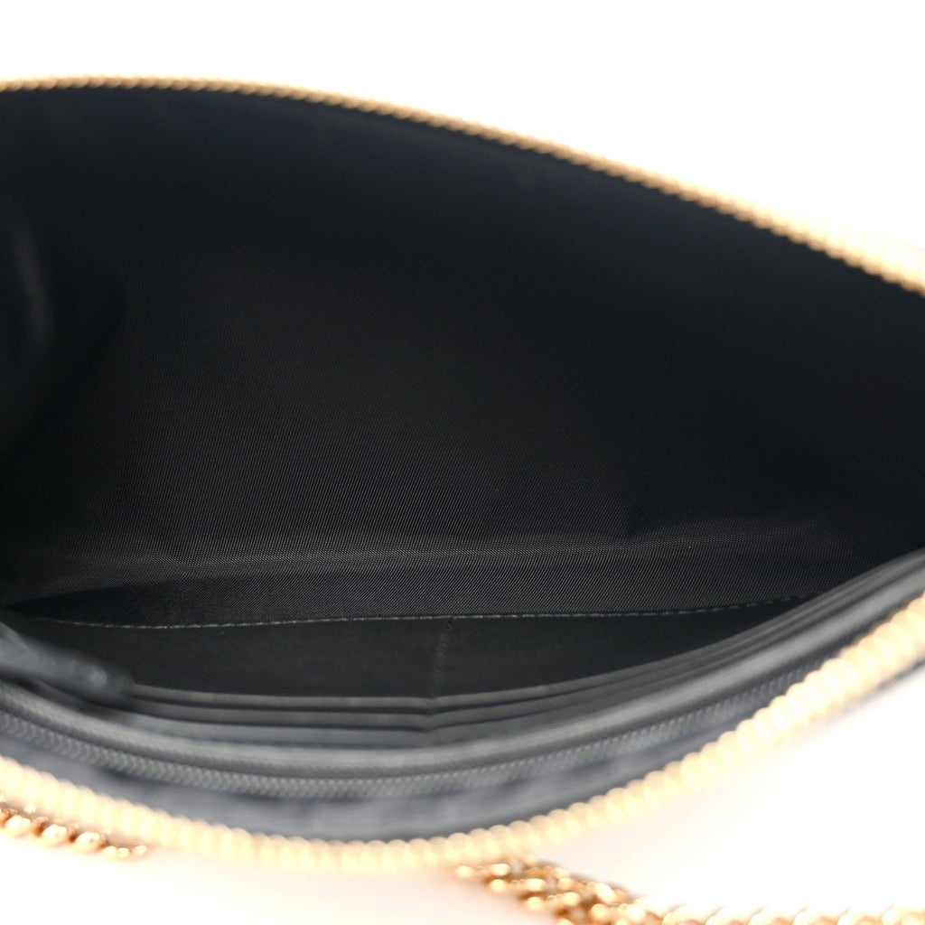 GG Supreme Monogram Wrist Wallet Black