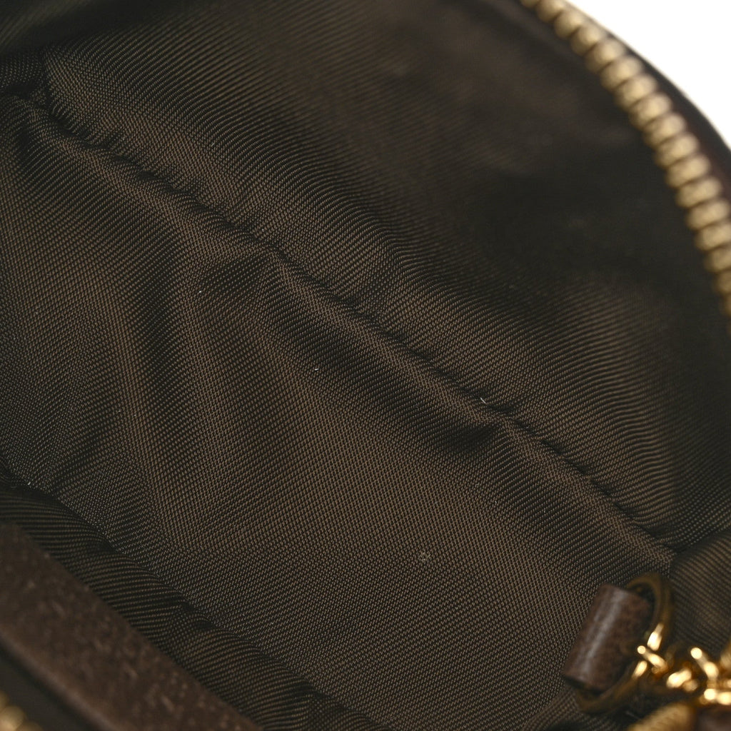 GG Supreme Monogram Web Ophidia Dome Key Pouch Beige New Acero