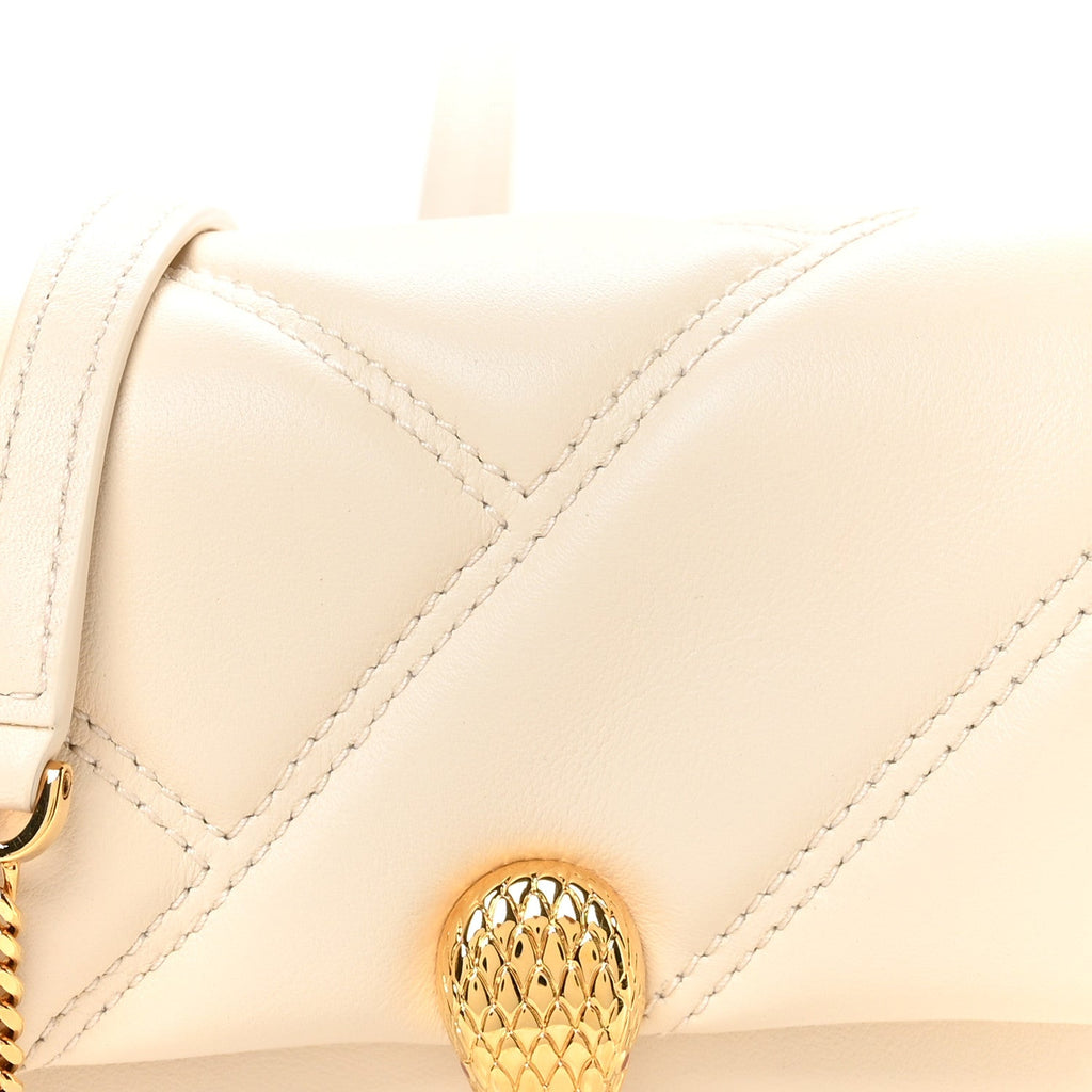Calfskin Serpenti Cabochon Micro Bag Ivory Opal
