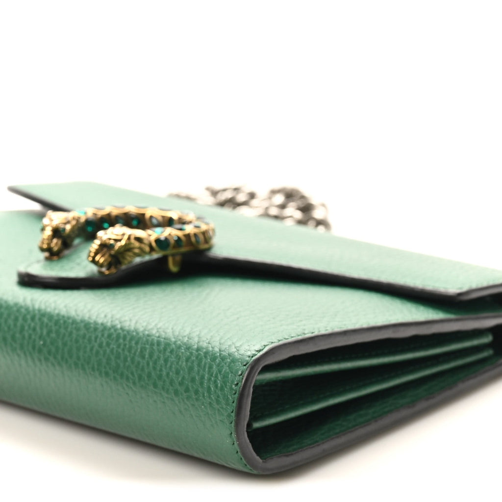 Calfskin Mini Dionysus Chain Wallet Emerald