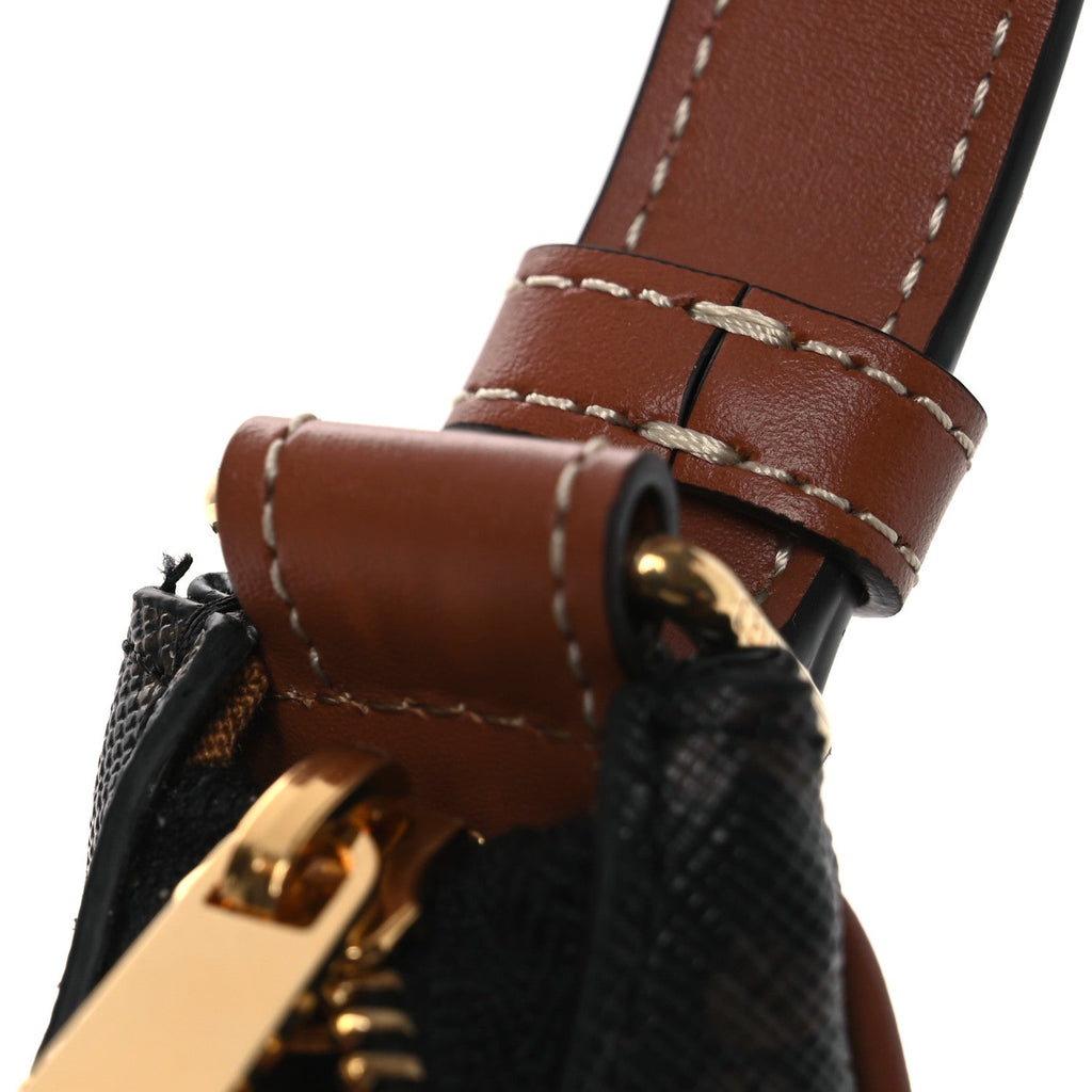 Triomphe Canvas Calfskin Ava Shoulder Bag Tan