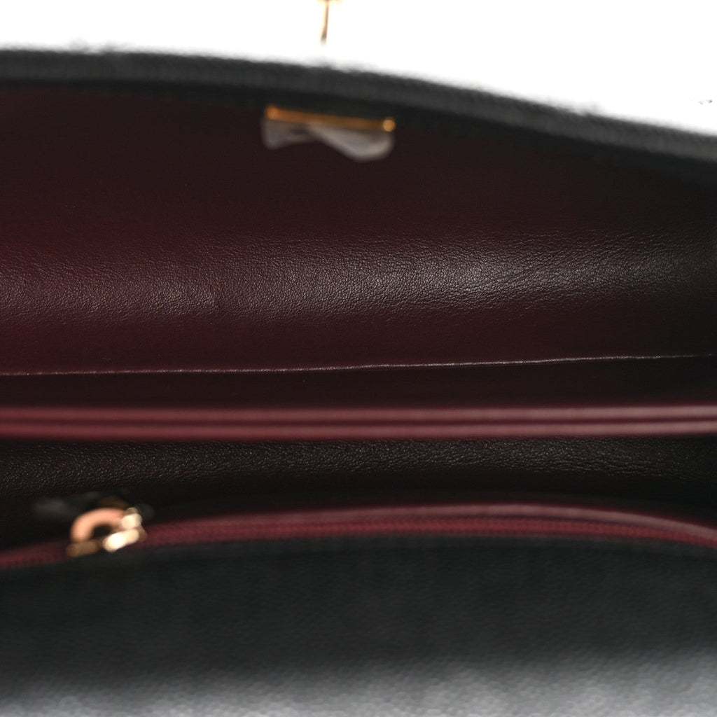 Caviar Quilted Mini Coco Handle Flap Black