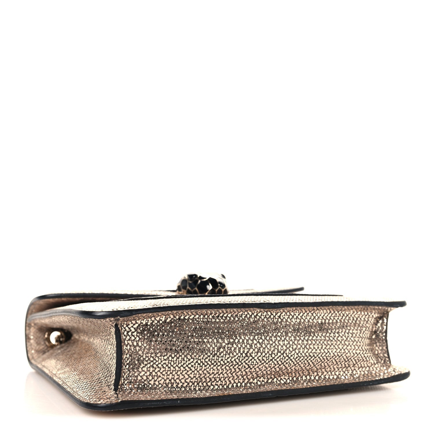 Metallic Karung Serpenti Forever Top Handle Gold