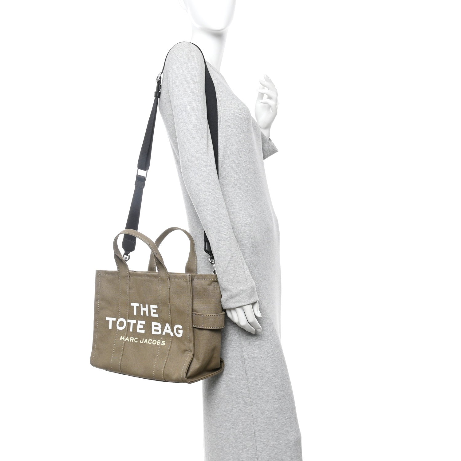 Cotton Canvas Medium The Traveler Tote Bag Slate Green