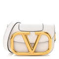 Calfskin Small Supervee Crossbody Bag Optic White