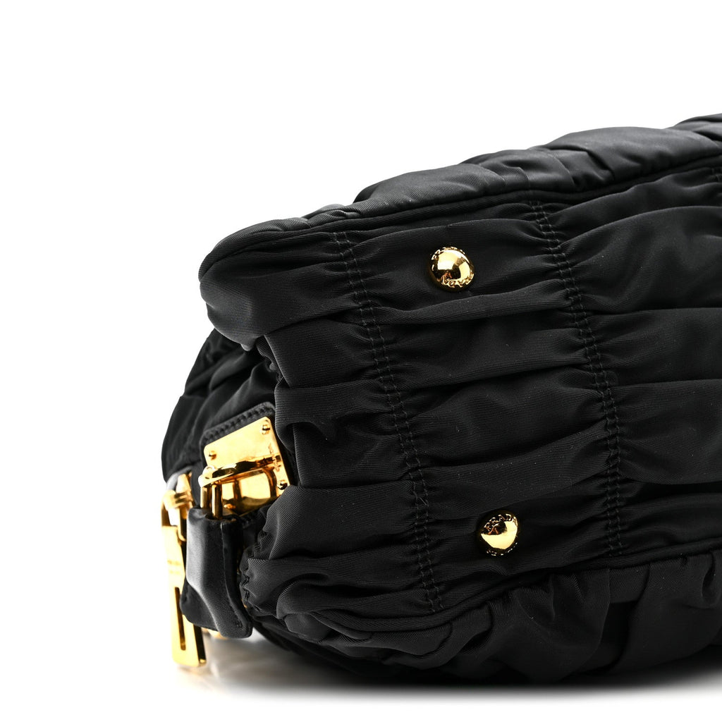 Tessuto Nylon Gaufre Tote Black
