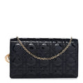 Patent Cannage Lady Dior Clutch Blue