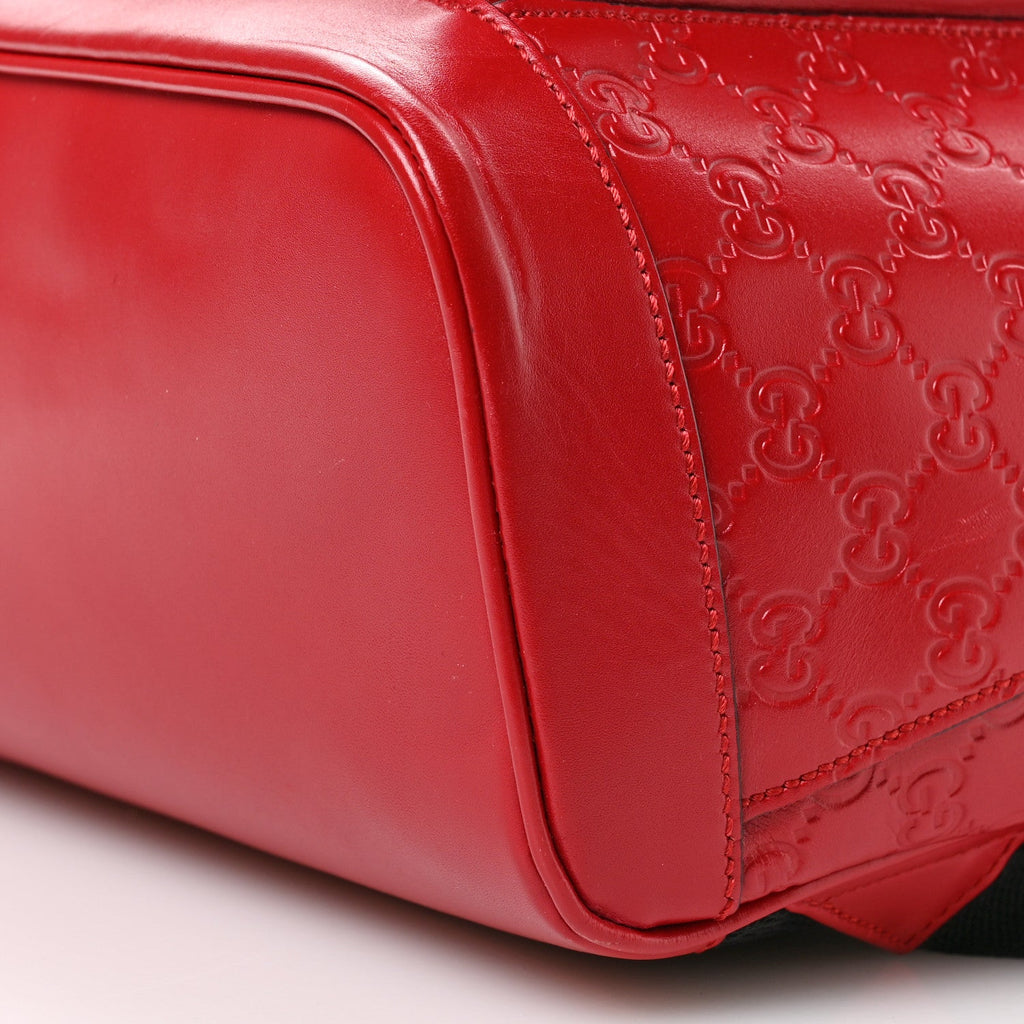 Guccissima Signature Day Backpack Hibiscus Red