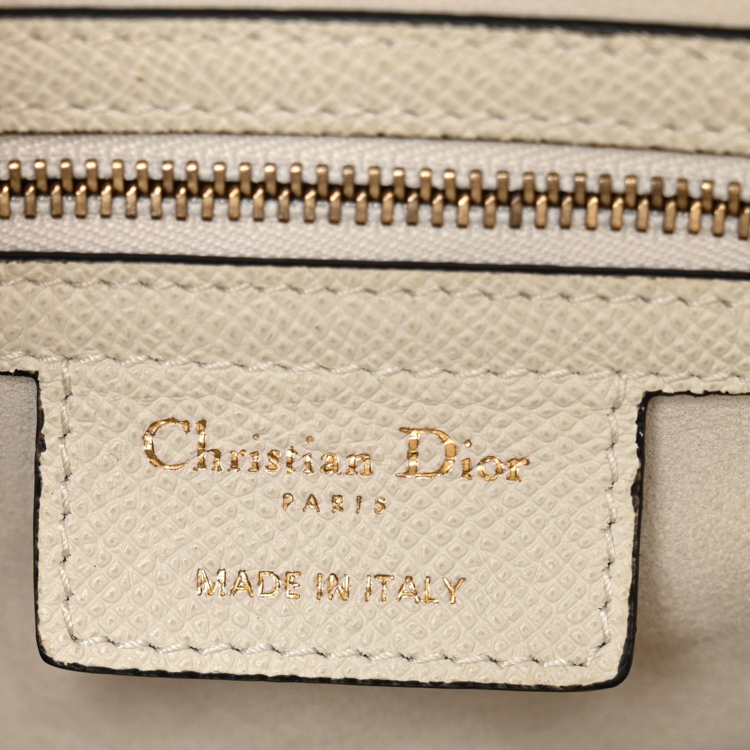 Grained Calfskin Saddle Bag White