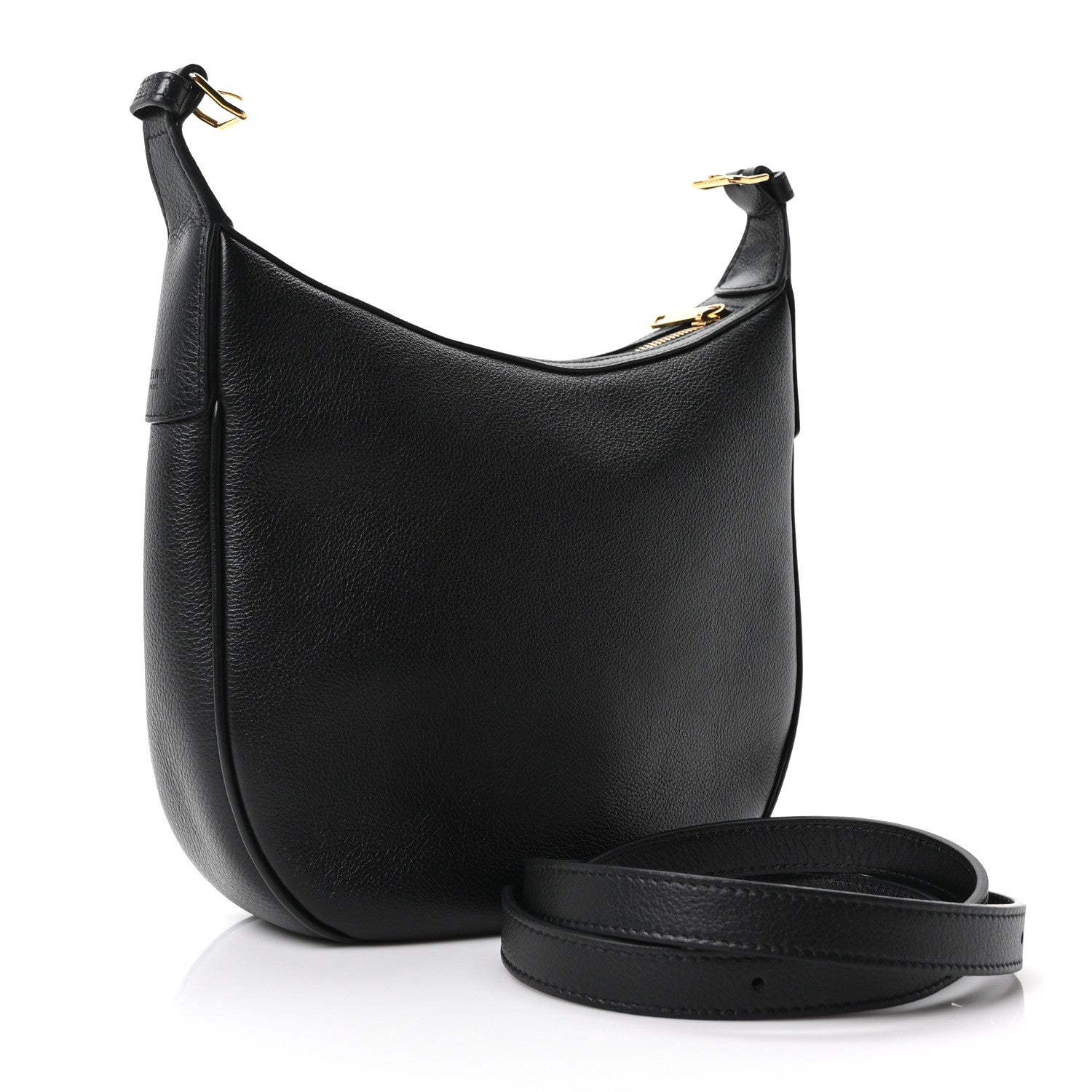 Supple Calfskin Cuir Triomphe Small Heloise Shoulder Bag Black