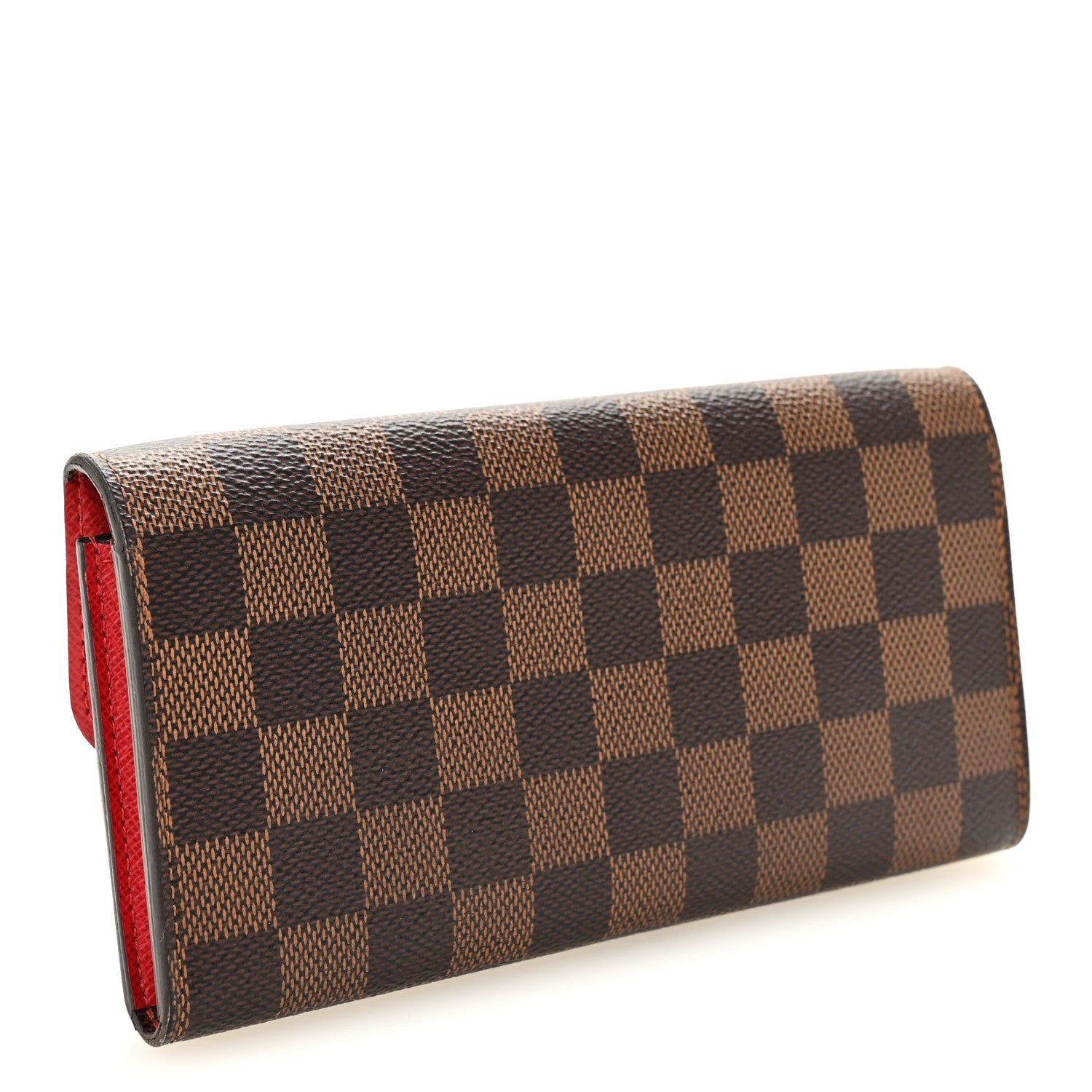 Damier Ebene Emilie Wallet Red
