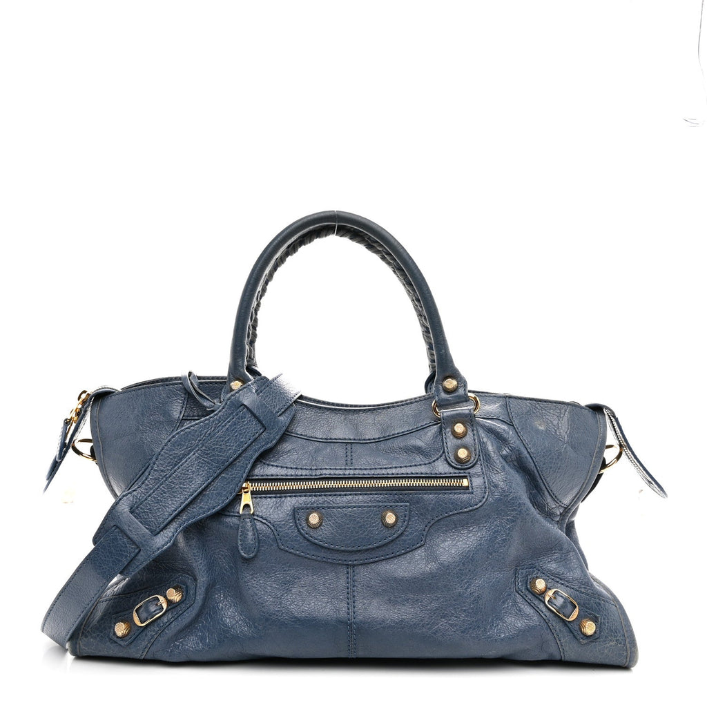 Agneau Giant 12 Gold Hardware Part Time Bleu Persan