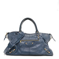 Agneau Giant 12 Gold Hardware Part Time Bleu Persan
