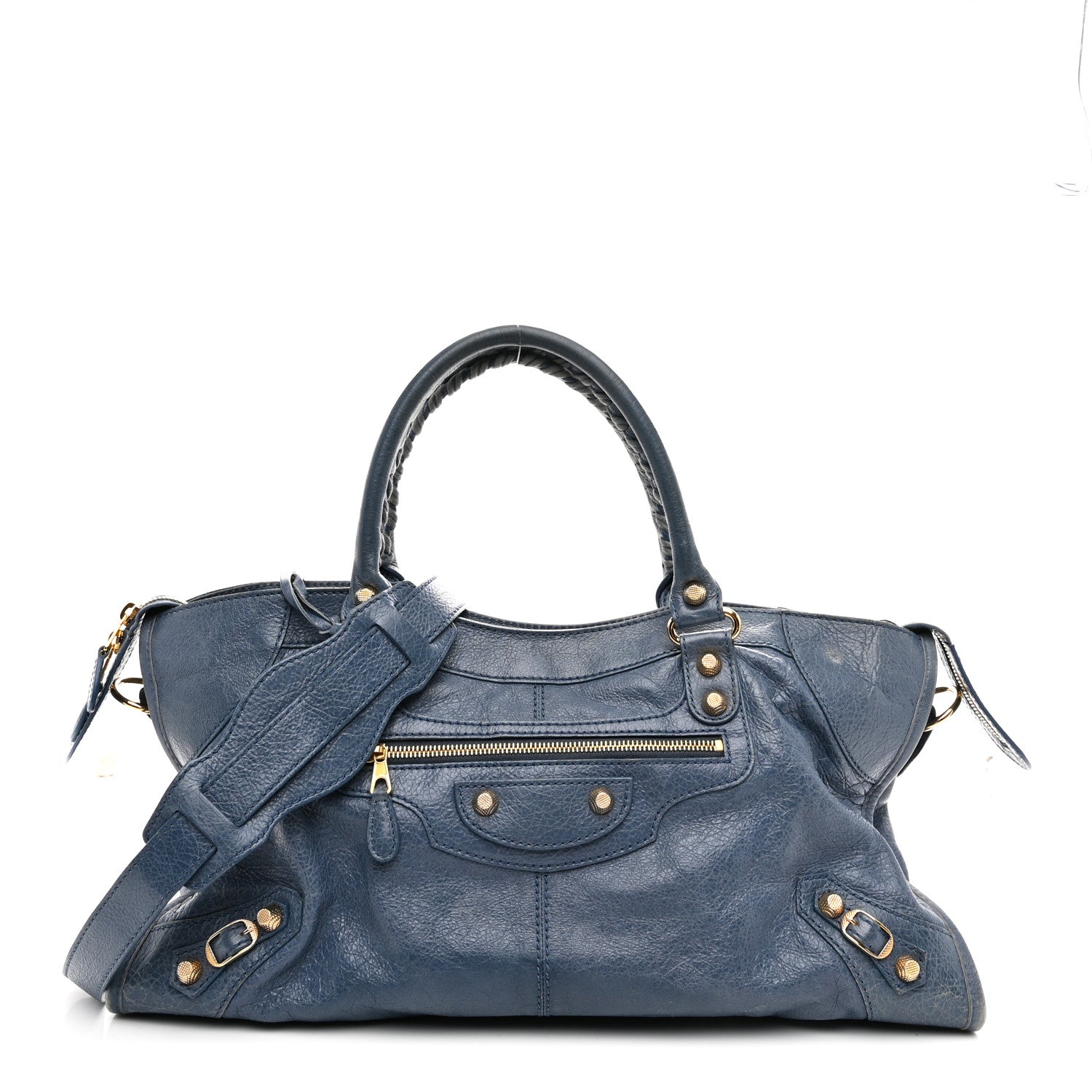 Agneau Giant 12 Gold Hardware Part Time Bleu Persan