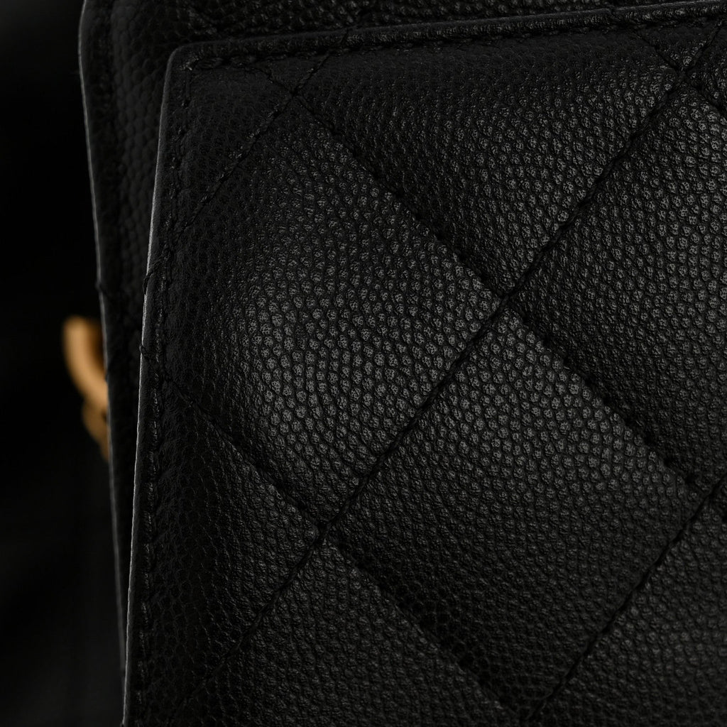 Caviar Quilted Small Chanel 25 Handbag Black