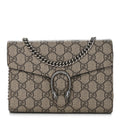 GG Supreme Monogram Mini Dionysus Chain Wallet Beige Vulcanic Red