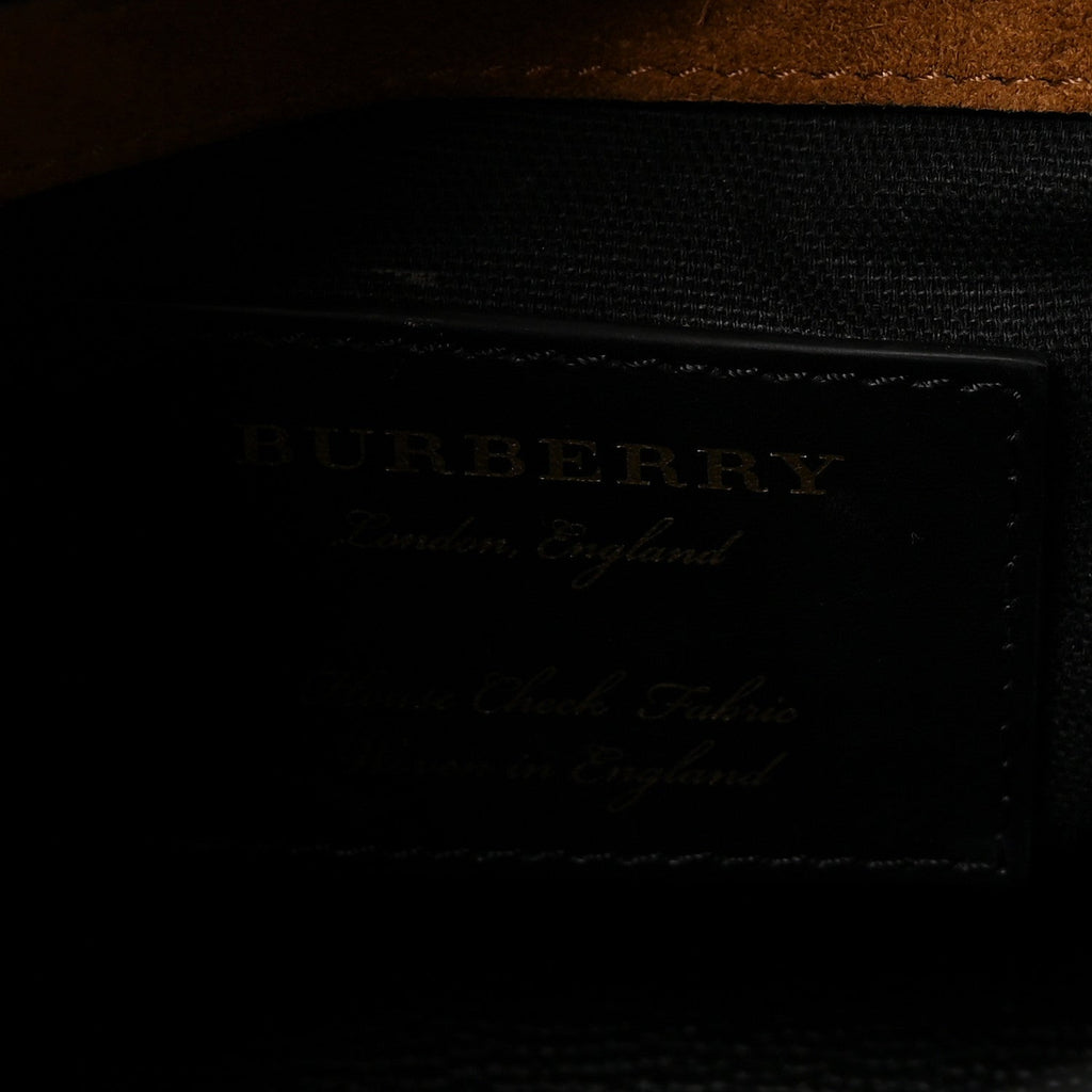 Derby Calfskin House Check Small Macken Crossbody Bag Black