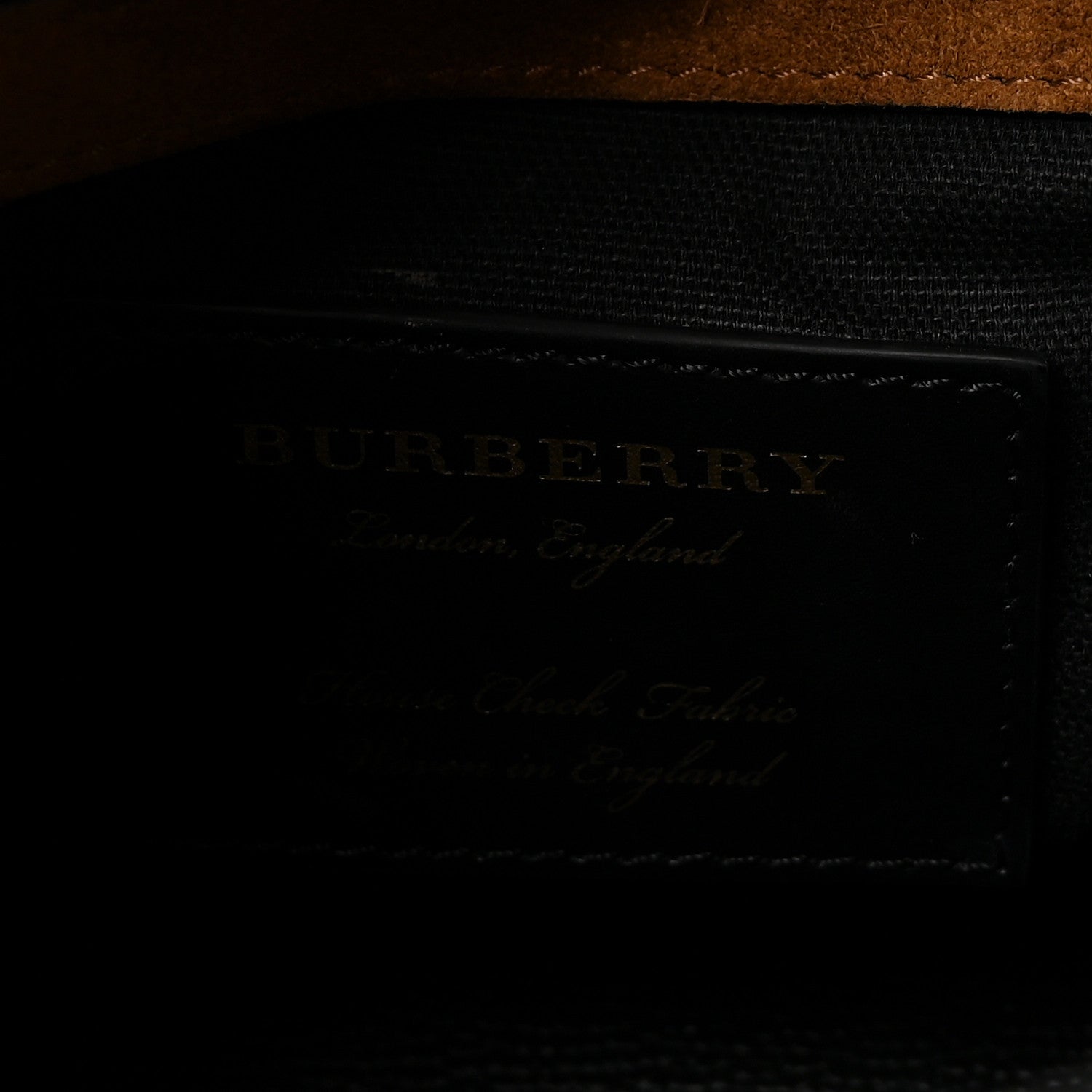 Derby Calfskin House Check Small Macken Crossbody Bag Black