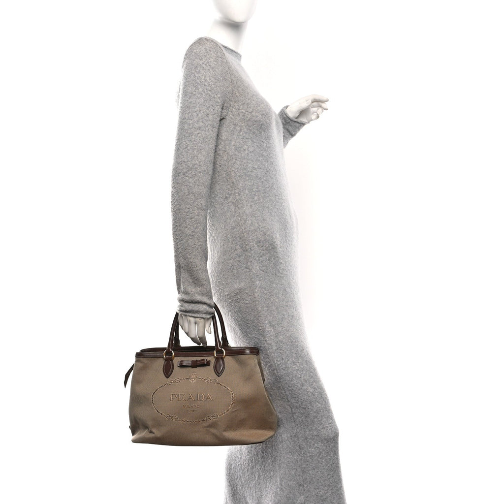 Jacquard Logo Tote Corda Bruciato