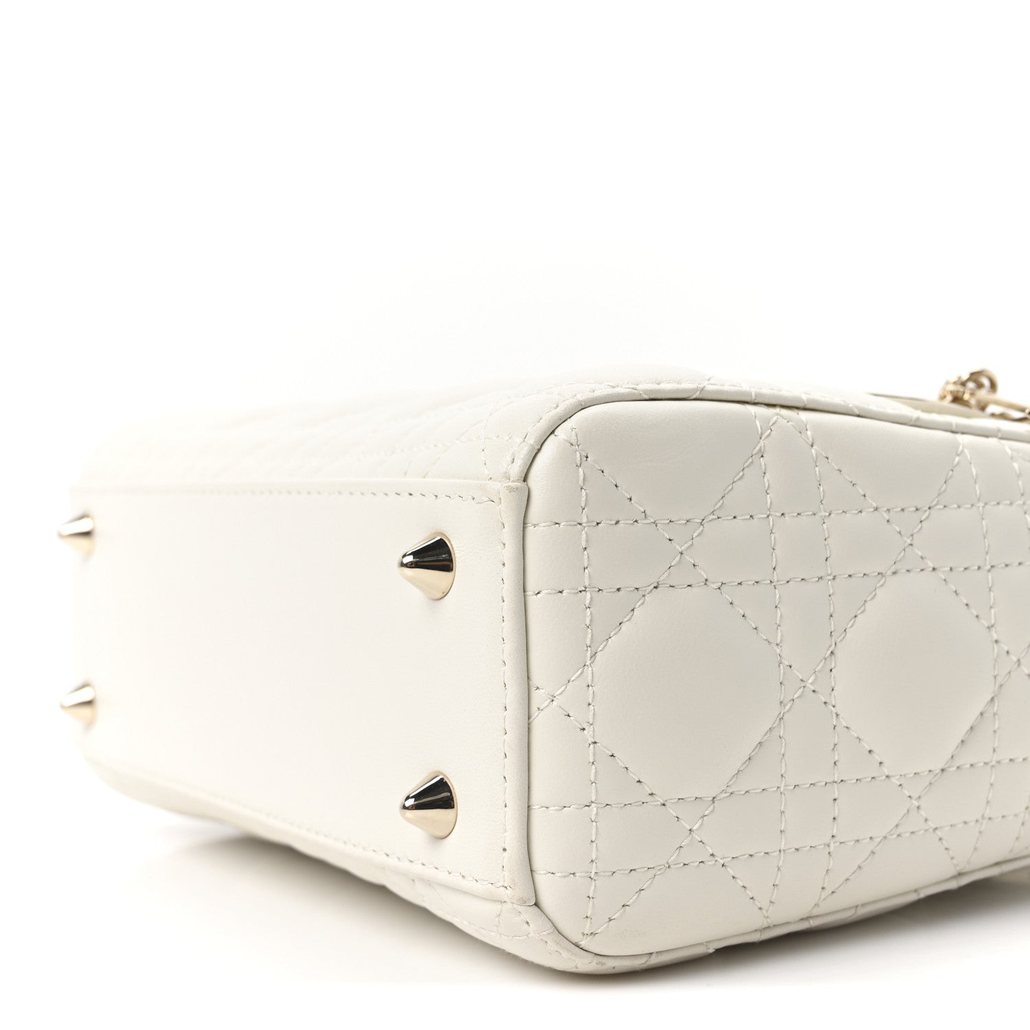 Lambskin Cannage Small My ABCDior Lady Dior White