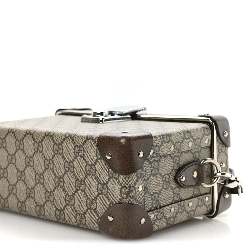 GG Supreme Monogram Globe-Trotter Beauty Case Brown