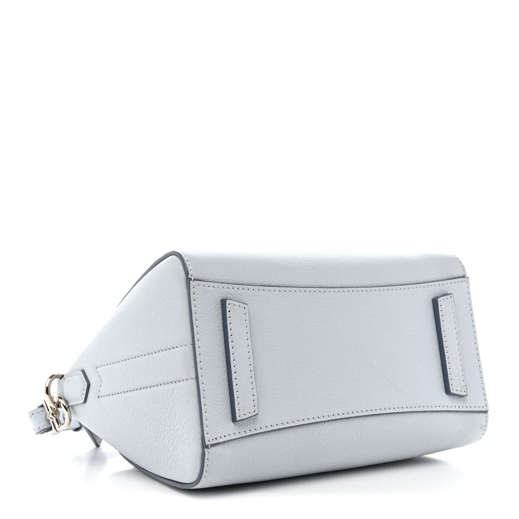 Sugar Goatskin Mini Antigona Baby Blue