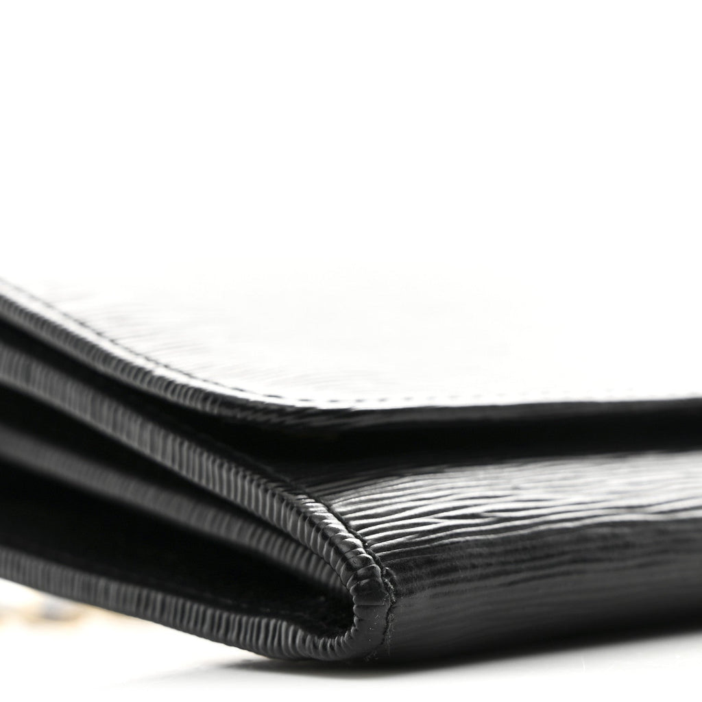 Vitello Move Metal Oro Chain Wallet Black